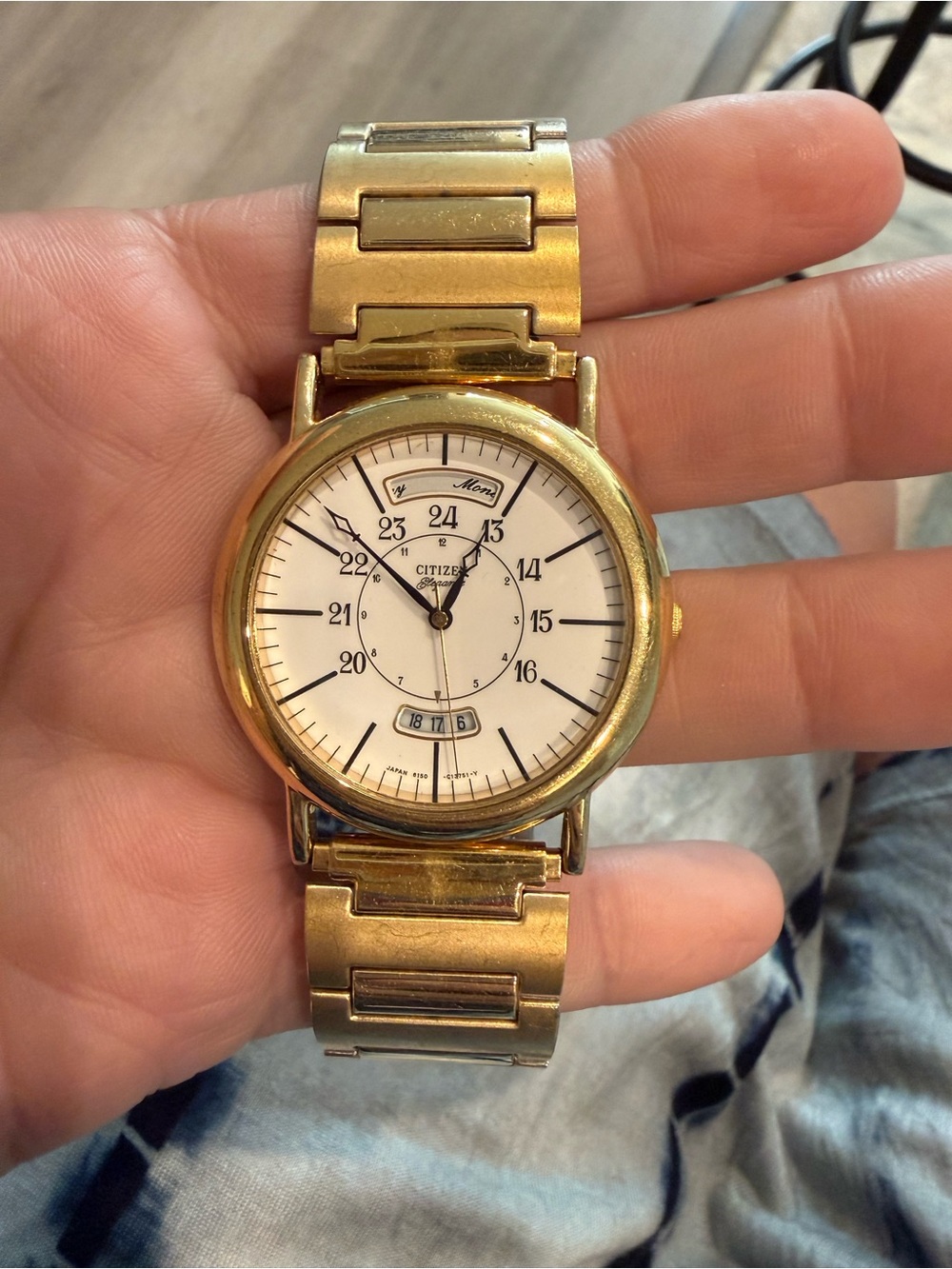 Citizen Gold-Tone Men’s Watch with White Dial